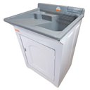 Ver mais imagens de Gabinete em Plástico Abs Tanque com Esfregadeira Lateral de Fibra 40 Litros