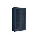 Ver imagem 1 de Armário Aéreo P/ Cozinha Évora Ph 3129 C/ 2 Portas C/ Vidro 80cm Azul - Herval