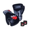 Kit Luva Boxe Prospect Mks Preta/prata Bandagem Preta 10 Oz - 1