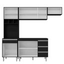 Ver imagem 3 de Cozinha com Balcão e Tampo 120 Cm Ambiente Andréia Preto Fosco - Ajl