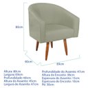 Ver imagem 3 de Kit 2 Poltronas Decorativa Jade Design Moderno Sala de Estar Quarto Escritório Confortável Luxo Pés