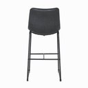 Ver imagem 2 de Kit 2 Banquetas Altas Com Encosto Alto Estofado Para Cozinha Bancada Ilha Luxo Munich Brusque Preta