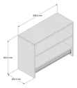 Ver imagem 4 de Cabideiro de Parede Arara em Mdf com 2 Nichos de 60cm