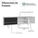 Ver imagem 7 de Rack para Tv até 80 Polegadas 160cm com Pés Branco/preto Torino Madesa Branco/preto