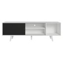 Ver imagem 4 de Rack para Tv até 80 Polegadas 160cm com Pés Branco/preto Torino Madesa Branco/preto