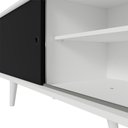 Ver imagem 2 de Rack para Tv até 80 Polegadas 160cm com Pés Branco/preto Torino Madesa Branco/preto