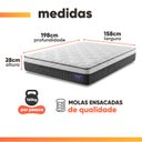 Ver imagem 5 de Cama Box Colchão King Molas Ensacadas Euro In Atlantic 193x203x66cm
