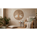 Ver imagem 3 de Quadro Decorativo Árvore da Vida Vazado Mdf 30cm Parede Sala Quarto Casal Mandala Madeira Enfeite