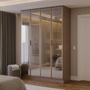 Ver imagem 1 de Guarda-roupa 4 Portas Reflecta 100% Mdf Orion CabeCasa MadeiraOriginals