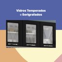 Ver imagem 6 de Cozinha de Aço Completa com Balcão para Pia Clara Multimóveis CR6155 Branco/Preto