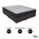 Ver imagem 3 de Cama Box Bipartido Queen Marrom e Colchão Airtech 150 D45 Ortobom