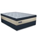 Ver imagem 1 de Conjunto Cama Box Casal 138x188x41cm Royal Blue Gazin Colchões Megasul