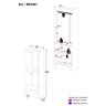 Guarda-roupa Infantil 62cm 2 Portas com Vidro e 2 Gavetas Fofura Multimóveis Mp4481 Branco - 4