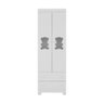 Guarda-roupa Infantil 62cm 2 Portas com Vidro e 2 Gavetas Fofura Multimóveis Mp4481 Branco - 7