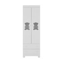 Ver imagem 7 de Guarda-roupa Infantil 62cm 2 Portas com Vidro e 2 Gavetas Fofura Multimóveis Mp4481 Branco