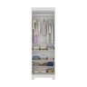Guarda-roupa Infantil 62cm 2 Portas com Vidro e 2 Gavetas Fofura Multimóveis Mp4481 Branco - 5
