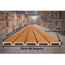 Ver imagem 2 de Painel Ripado Wpc Freijó Amadeirado 290x25cm 10mm - Revestimento Decorativo Parede Sala Quarto