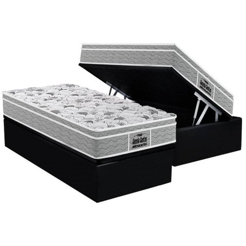 Cama Box Baú Solteiro: Colchão Ortopédico Probel D45 / Ep Guarda Costas Próextreme Plus + Base