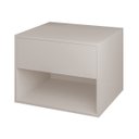 Ver imagem 6 de Mesa de Cabeceira Suspensa Fixa na Parede 1 Gaveta e Nicho - Off White - Lh Móveis