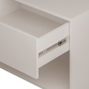 Ver imagem 5 de Mesa de Cabeceira Suspensa Fixa na Parede 1 Gaveta e Nicho - Off White - Lh Móveis