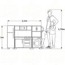 Ver mais imagens de Kit Cozinha Infantil com Geladeira e Máquina de Lavar - Branco