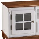Ver imagem 2 de Rack para TV até 75 Polegadas 195cm 2 Portas Vidro Cruzeta 2 Gavetas Prateleira Interna Pés Luis Xv