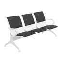 Ver imagem 2 de 1 Assento e 1 Encosto Almofadado para Longarina Cor Preto Bering