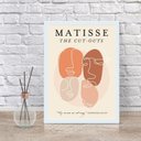Ver imagem 2 de Quadro Faces Matisse Minimalista Tons terrosos 33x24cm - com Vidro:madeira Branca