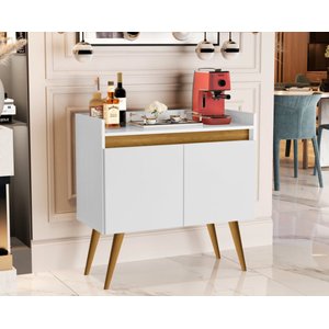 Buffet Gold 2 Portas Branco/mel Móveis Primus