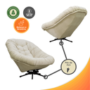 Ver imagem 4 de Poltrona Argos Balanço e Giratória Veludo - Gelo