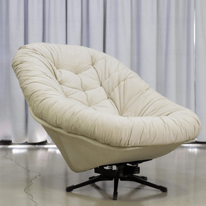 Poltrona Argos Balanço e Giratória Veludo - Gelo