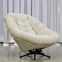 Ver imagem 1 de Poltrona Argos Balanço e Giratória Veludo - Gelo