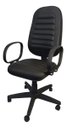 Ver imagem 3 de Cadeira Escritório Presidente Comfort Costurada Ergonômica NR17 Executiva Giratória Rodízios Courino