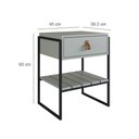 Ver imagem 2 de Mesa Cabeceira James com Gaveta 45cm Verti