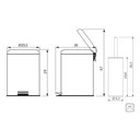 Ver imagem 6 de Kit Lixeira Inox Pedal 5 Litros Tramontina e Escova Sanitária