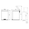 Kit Lixeira Inox Pedal 5 Litros Tramontina e Escova Sanitária - 6