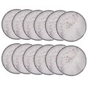 Ver imagem 1 de Prato Raso de Porcelana Decorada Floralis 25cm 12un - Tramontina 96580/080