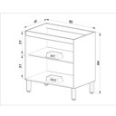 Ver imagem 4 de Armário de Cozinha 80 Cm 2 Portas 1 Prateleira Quiditá Montana/fumê