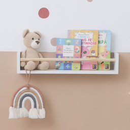 2 Prateleira de Mdf Porta Livros Sdulce Slim Duo 40cm - 2