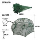 Ver imagem 2 de Armadilha Peixe Covo 8 Furos Rede Pesca Isca Siri Camarao Lagosta Ciriguejo Piaba Lambari Mar Açude
