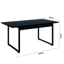 Ver imagem 7 de Conjunto Mesa com 2 Bancos Base de Ferro Estilo Industrial Área Lazer:preto