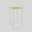 Ver imagem 1 de Banqueta Alta Balcão Bistrô Branca Confort Industrial Premium Pinus Don Castro Decor Industrial Conf
