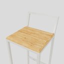 Ver imagem 2 de Banqueta Alta Balcão Bistrô Branca Confort Industrial Premium Pinus Don Castro Decor Industrial Conf