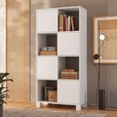 Ver imagem 1 de Armário para Escritório e Home Office com 8 Nichos 4 Portas Wally Branco Artany