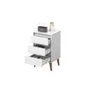 Ver imagem 3 de Mesa de Cabeceira Retro Wood Branco - Ej Móveis