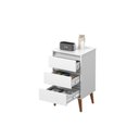 Ver imagem 3 de Mesa de Cabeceira Retro Wood Branco - Ej Móveis
