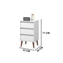 Ver imagem 4 de Mesa de Cabeceira Retro Wood Branco - Ej Móveis