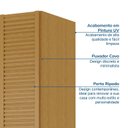 Ver imagem 7 de Guarda Roupa Planejado 1 Porta Ripada 40cm Samambaia CabeCasa MadeiraOriginals Marrom/Carvalho