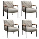 Ver imagem 1 de Kit 4 Poltronas Ludmilla Cor:Linho Bege 140
