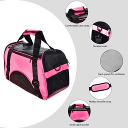 Bolsa Transporte Pet Grande até 8kg para Cachorro Gato Nylon - 4